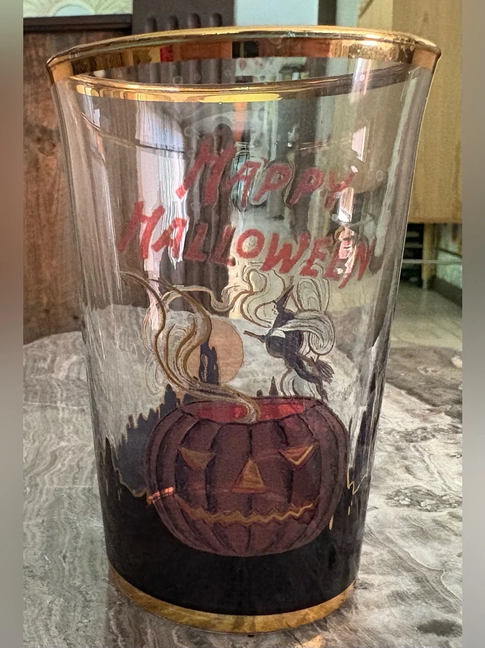 NWOT Williams Sonoma Vintage Halloween Tumblers, Set of 4